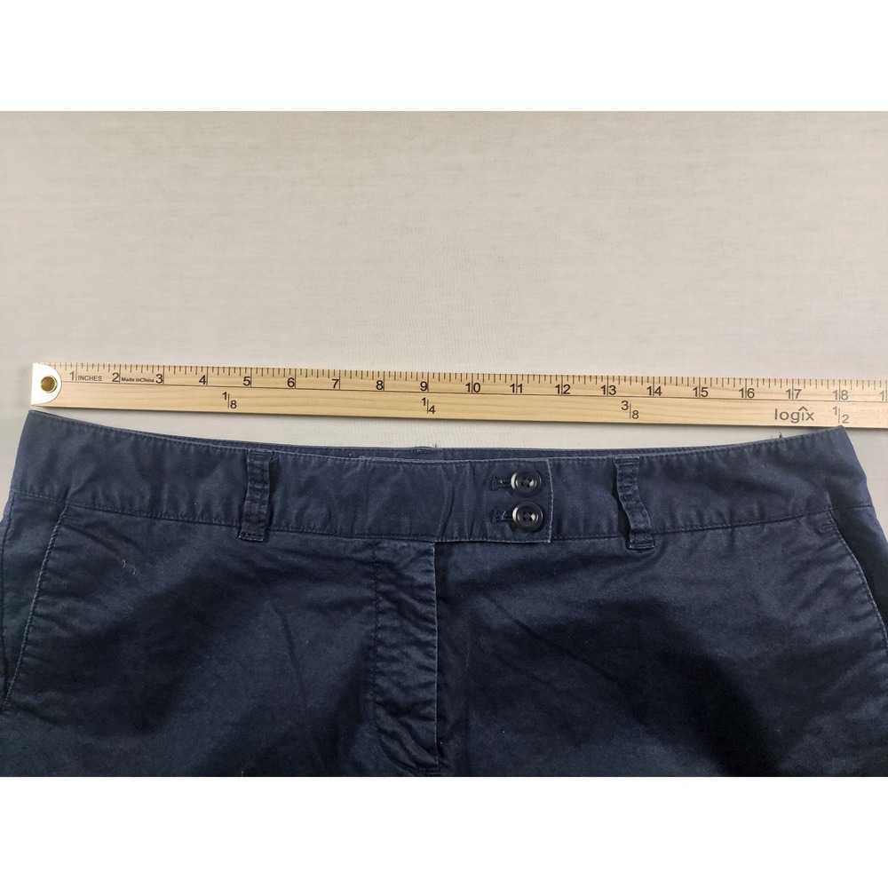 Vineyard Vines Womens Navy Crop Chino Pants Size 14 Capri Cotton Preppy Whale - Picture 4 of 8
